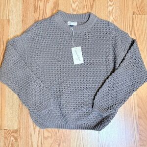 Universal Thread Textured Knit Sweater in Taupe